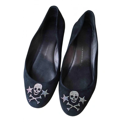 Pre-owned Giuseppe Zanotti Ballet Flats In Black