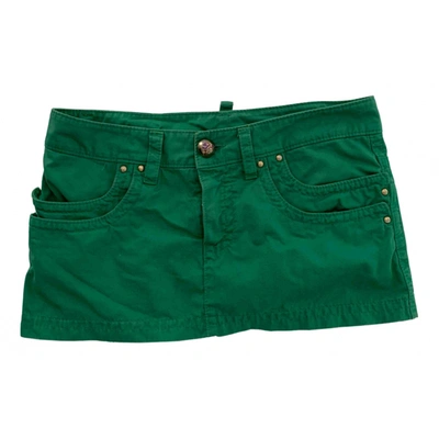 Pre-owned Dsquared2 Mini Skirt In Green