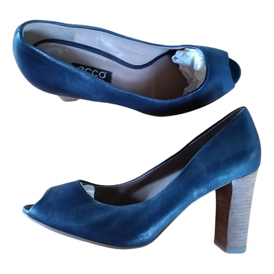 Pre-owned Ecco Leather Heels In Blue