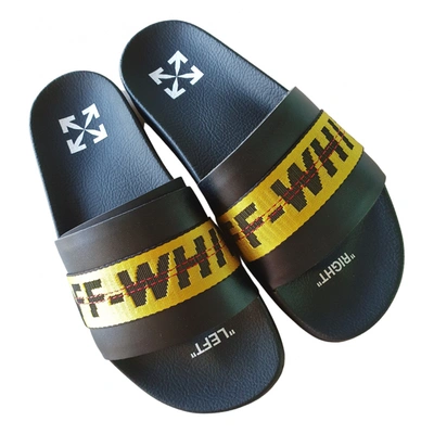 Pre-owned Off-white Sandals In Black