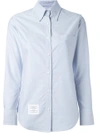 Thom Browne Button Down Collar Shirt In Light Blue