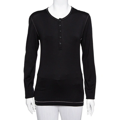Pre-owned Dolce & Gabbana Black Cotton Long Sleeve T-shirt L