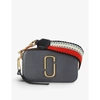 MARC JACOBS WOMENS CYLINDER GREY MULTI SNAPSHOT LEATHER CROSS-BODY BAG,R03792628