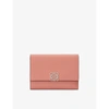 Loewe Anagram-embellished Grained Leather Wallet In Pink Tulip