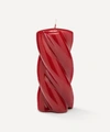 ANNA + NINA LONG BLUNT TWISTED CANDLE RED,000734400