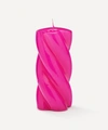ANNA + NINA LONG BLUNT TWISTED CANDLE BRIGHT PINK,000734403