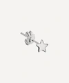 Maria Tash 14ct Plain Star Single Stud Earring In Silver