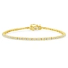 HAUS OF BRILLIANCE 14K YELLOW GOLD PLATED .925 STERLING SILVER 2.0 CTTW PRONG SET ROUND-CUT DIAMOND CLASSIC TENNIS -7.2