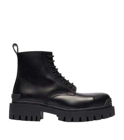 BALENCIAGA LEATHER STRIKE BOOTS,17081676