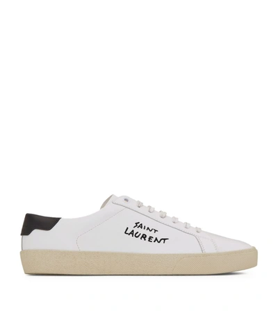 Saint Laurent Leather Court Classic Andy Trainers In White