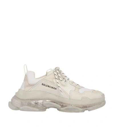 Balenciaga Triple S Clear Sole Sneakers In White