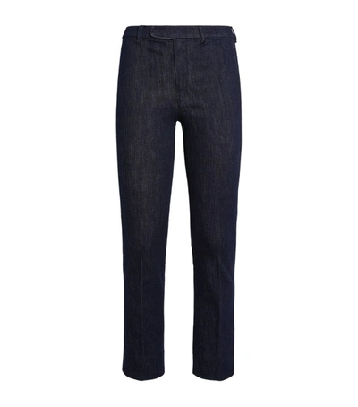 Max Mara Stretch Cotton Denim Skinny Jeans In Blue