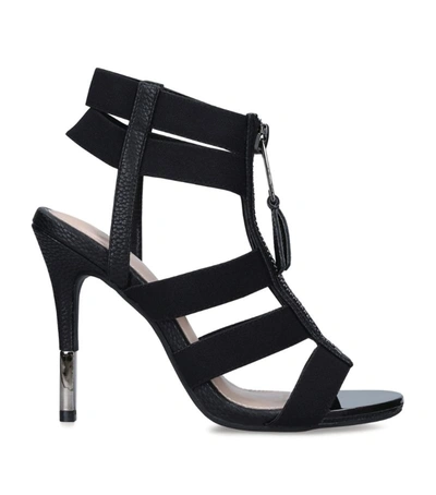 Carvela Kunning Zip-detail Ankle-strap Heels In Black