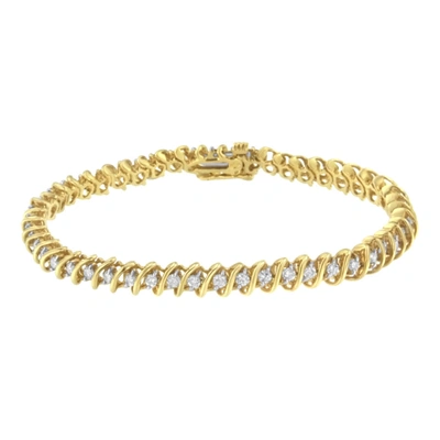 Haus Of Brilliance 14k Yellow Gold 2 Cttw Prong Set Round Brilliant Diamond S Link Tennis Bracelet (i-j Color In Gold Tone,yellow