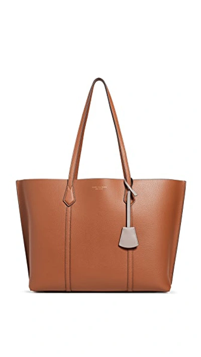 Tory Burch Perry Triple Compartment Tote In Light Umber