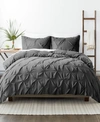 Ienjoy Home Ultra Soft 3-pc. Pinch Pleat Duvet Cover Set, King/california King In Gray