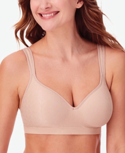 Bali Comfort Revolution Shaping Wireless Smoothing Bra 3463 In Almond Zag