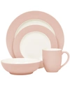 Noritake Colorwave Rim 4 Piece Place Setting In Pink