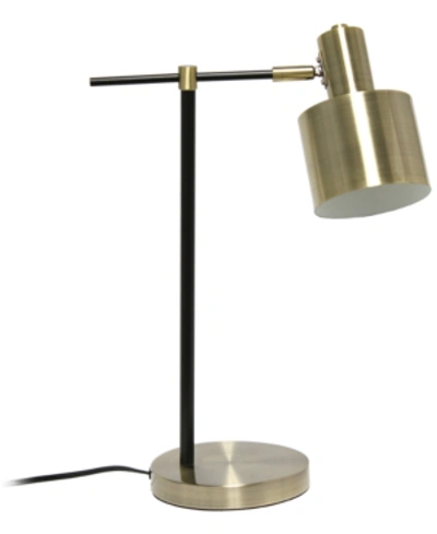 Lalia Home Mid Century Modern Metal Table Lamp In Brass