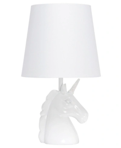 Simple Designs Sparkling Unicorn Table Lamp In Iridescent