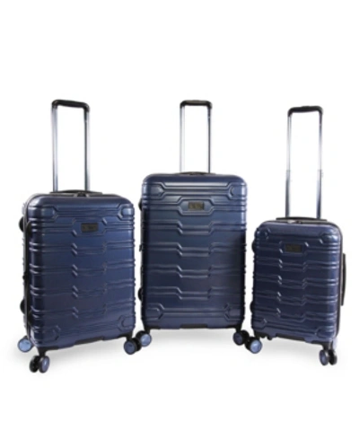 Original Penguin Collins Spinner Luggage Set, 3 Pieces In Blue
