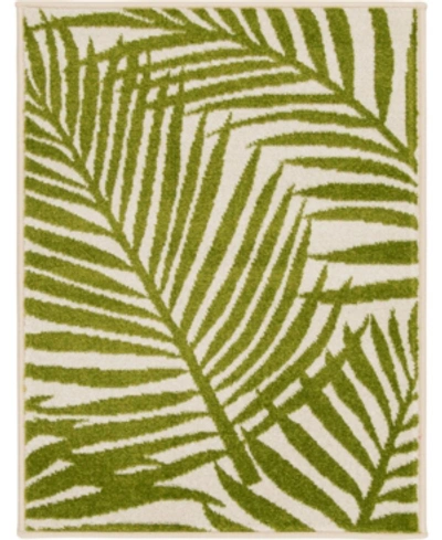 Portland Textiles Closeout!  Tropicana Palms 3'3" X 5'3" Outdoor Area Rug In Cream