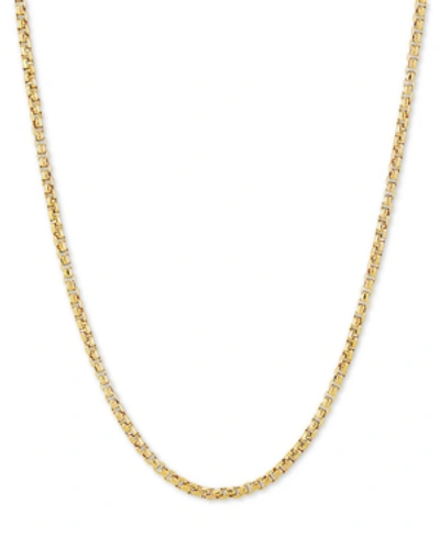 Giani Bernini Rounded Box Link 18" Chain Necklace In Sterling Silver Or 18k Gold-plated Over Sterling Silver In Gold Over Silver