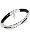 Macy's Dyed Green Jade (7mm) Bangle Bracelet In Sterling Silver (also Available In Red, Black And Green And In Black