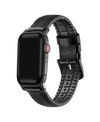 POSH TECH MEN'S AND WOMEN'S GENUINE BLACK LEATHER BAND FOR APPLE WATCH 42MM