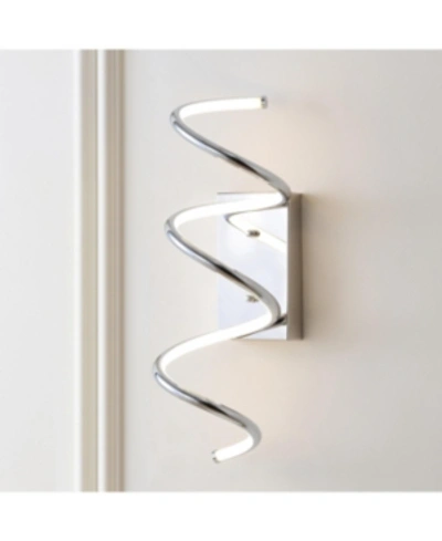Jonathan Y Scribble 7" Modern Integrated Led Vanity Light Sconce In Silver