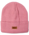 Levi's All Season Comfy Leather Logo Patch Hero Beanie In Pink