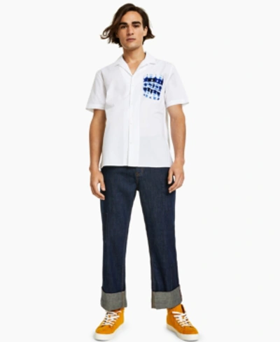 Sun + Stone Men's Mick Solid Pocket Shirt, Created For Macy's In White