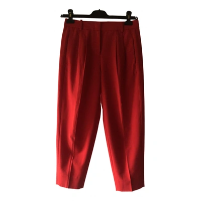 Pre-owned Calvin Klein Carot Pants In Red