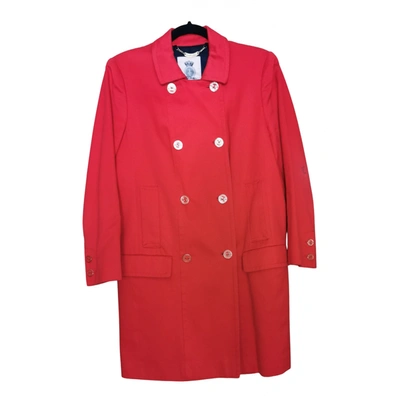 Pre-owned Juicy Couture Trench Coat In Red