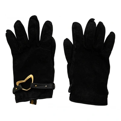 Pre-owned Roberto Cavalli Gloves In Black