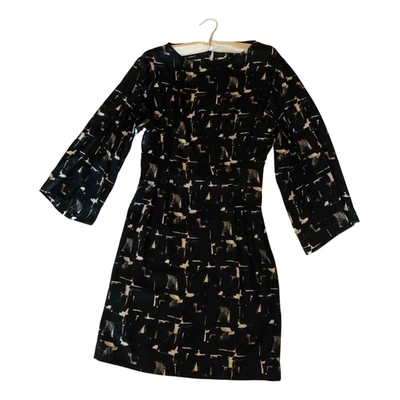 Pre-owned Cerruti 1881 Silk Mid-length Dress In Black