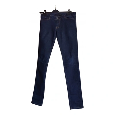 Pre-owned Calvin Klein Slim Pants In Blue