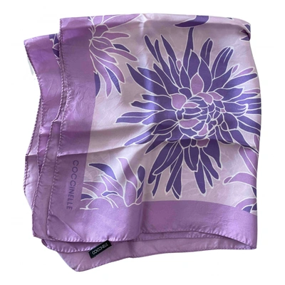 Pre-owned Coccinelle Silk Neckerchief In Purple