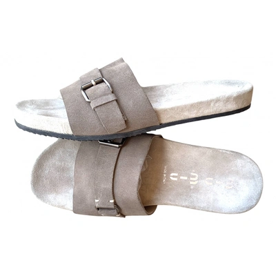 Pre-owned Miu Miu Sandals In Beige