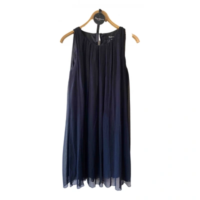 Pre-owned Pepe Jeans Silk Mid-length Dress In Black