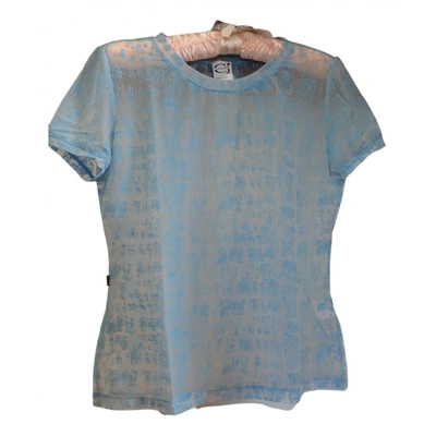 Pre-owned Roberto Cavalli T-shirt In Turquoise