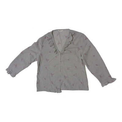 Pre-owned Tiffany & Co Silk Blouse In Grey