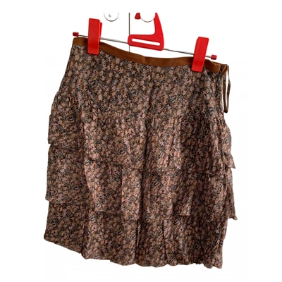 Pre-owned Bimba Y Lola Silk Mini Skirt In Multicolour
