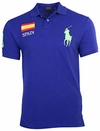 Polo Ralph Lauren Men's Big Pony Spain Flag Polo Shirt-rugby Royal