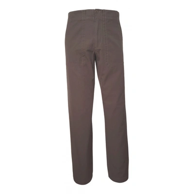 Pre-owned Valentino Trousers In Brown