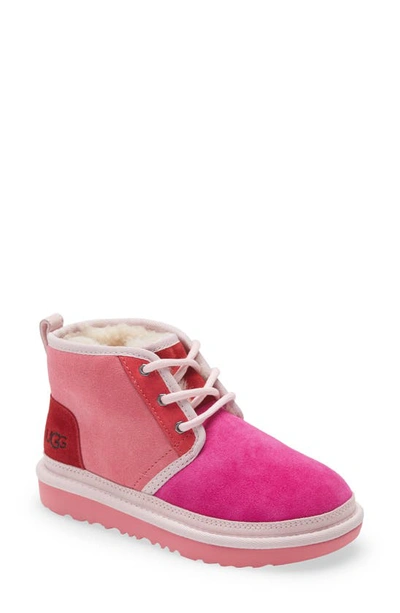 Ugg Kids' (r) Neumel Ii Water Resistant Chukka Boot In Pink Rose / Samba Red