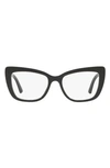 Dolce & Gabbana 53mm Cat Eye Optical Glasses In Black