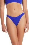 Bound By Bond-eye The Scene High-cut Ribbed Bikini Bottoms In Bright Blue