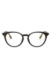 Burberry 51mm Round Optical Glasses In Dark Havana