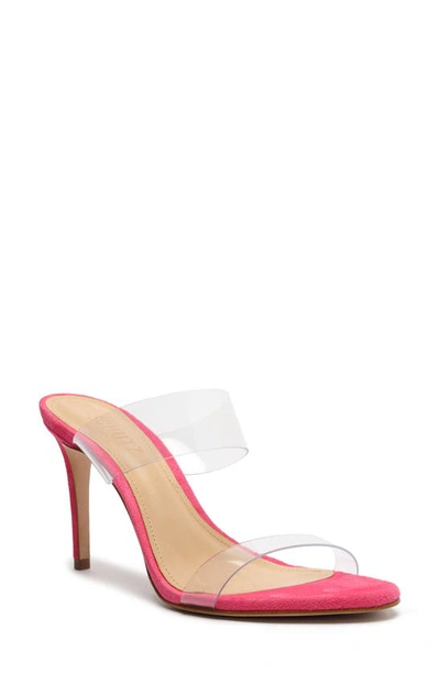Schutz Women's Ariella Clear Strap High-heel Slide Sandals In Transparent/vibrant Pink
